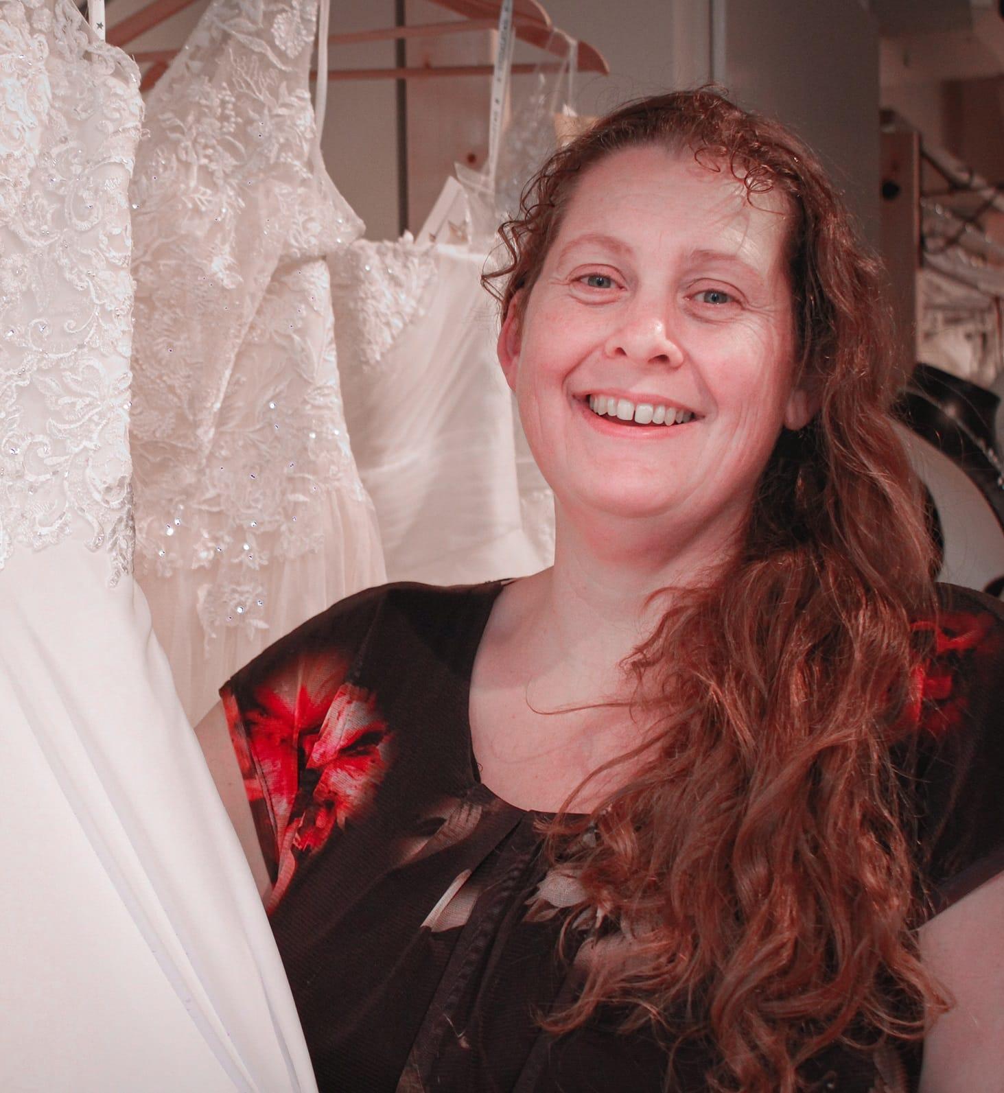Trouwjurk met bloemen Bruidsmode Mariska