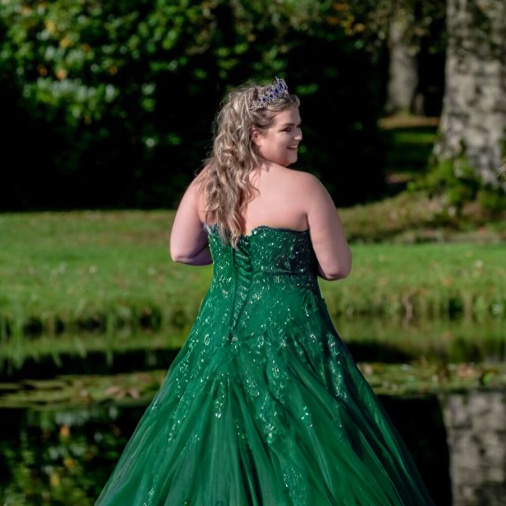 Groene trouwjurk